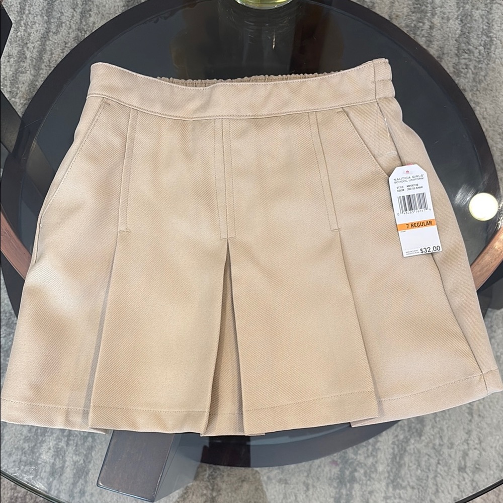 Nautica Tan Skirt with Pleats
